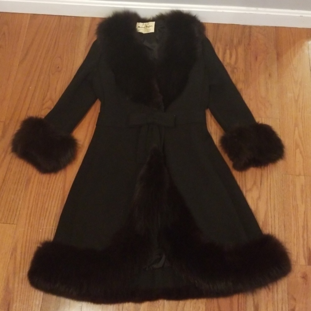 Russel Taylor Wool & Mink Faux fur Coat